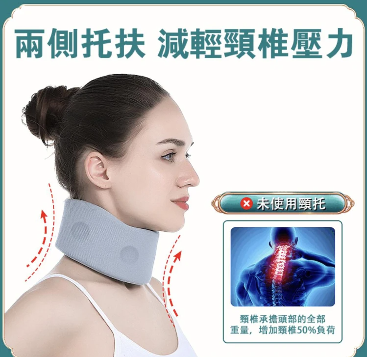 【德國護頸神器】 颈托防低头护颈神器 固定颈椎脖子前倾斜 颈办公室脖套颈围 新品上市！360度環繞貼合 保持健康曲度！冰絲材質冰涼透氣！